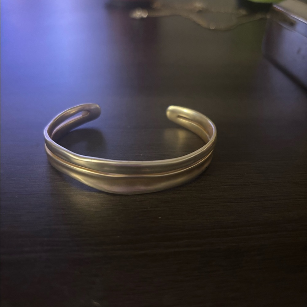 Elegant Silver-Toned Cuff Bracelet